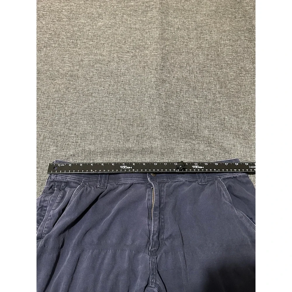 Caterpillar Men's 38x30 Work Pants Navy Blue Canvas Stretch Utility